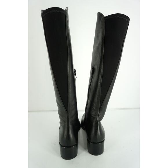 Stuart Weitzman Black leather Arlington Stretch riding boots Size 5.5 New $595 - Picture 3 of 12